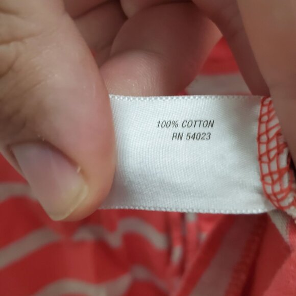 Old Navy Women's Orange Tan Stripe Cap Sleeve Surplus Casual Cotton‎ Dress Sz S - Picture 6 of 7